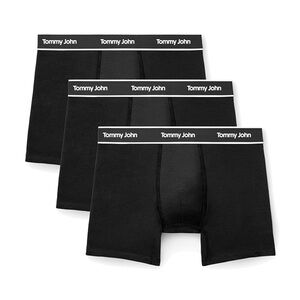 TOMMY JOHN men’s Essential 6” Cool Cotton Stretch Boxer Brief Underwear 3 Pack